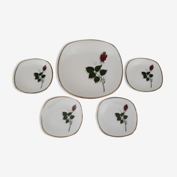 Ensemble 5 pièces pour apéritif en porcelaine Bavaria