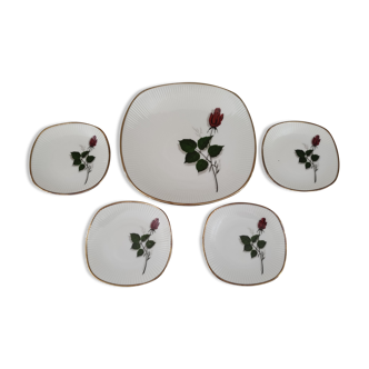 Ensemble 5 pièces pour apéritif en porcelaine Bavaria