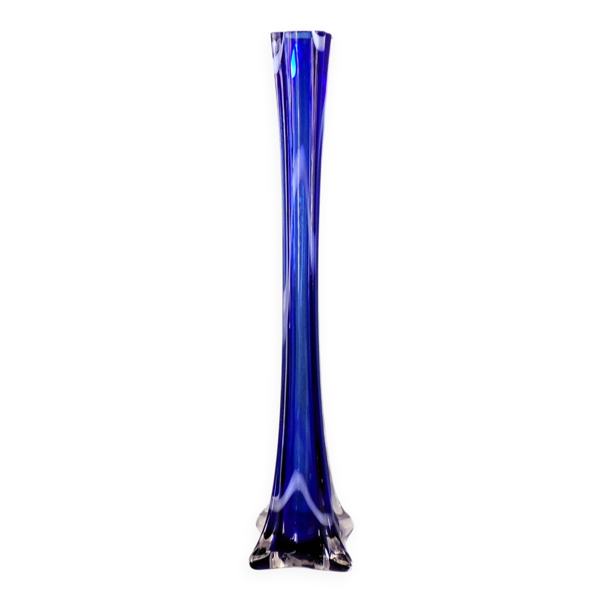 Vase soliflore Murano bleu
