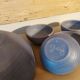 Set of 9 ceramics 60, 70'S, Jean Pierre Gasnier, Salad bowl and cups