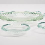 Citrine glass bowls Art Deco circa 1930