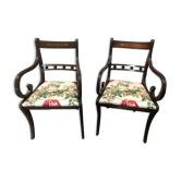 Pair of english bridge chairs