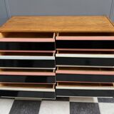 Pink Triple front Jiri Jiroutek sideboard for Interier Praha 1960s