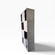 Light taupe vintage cabinet with sliding doors KEWLOX