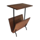 Black lacquered wood and metal magazine rack France 1950