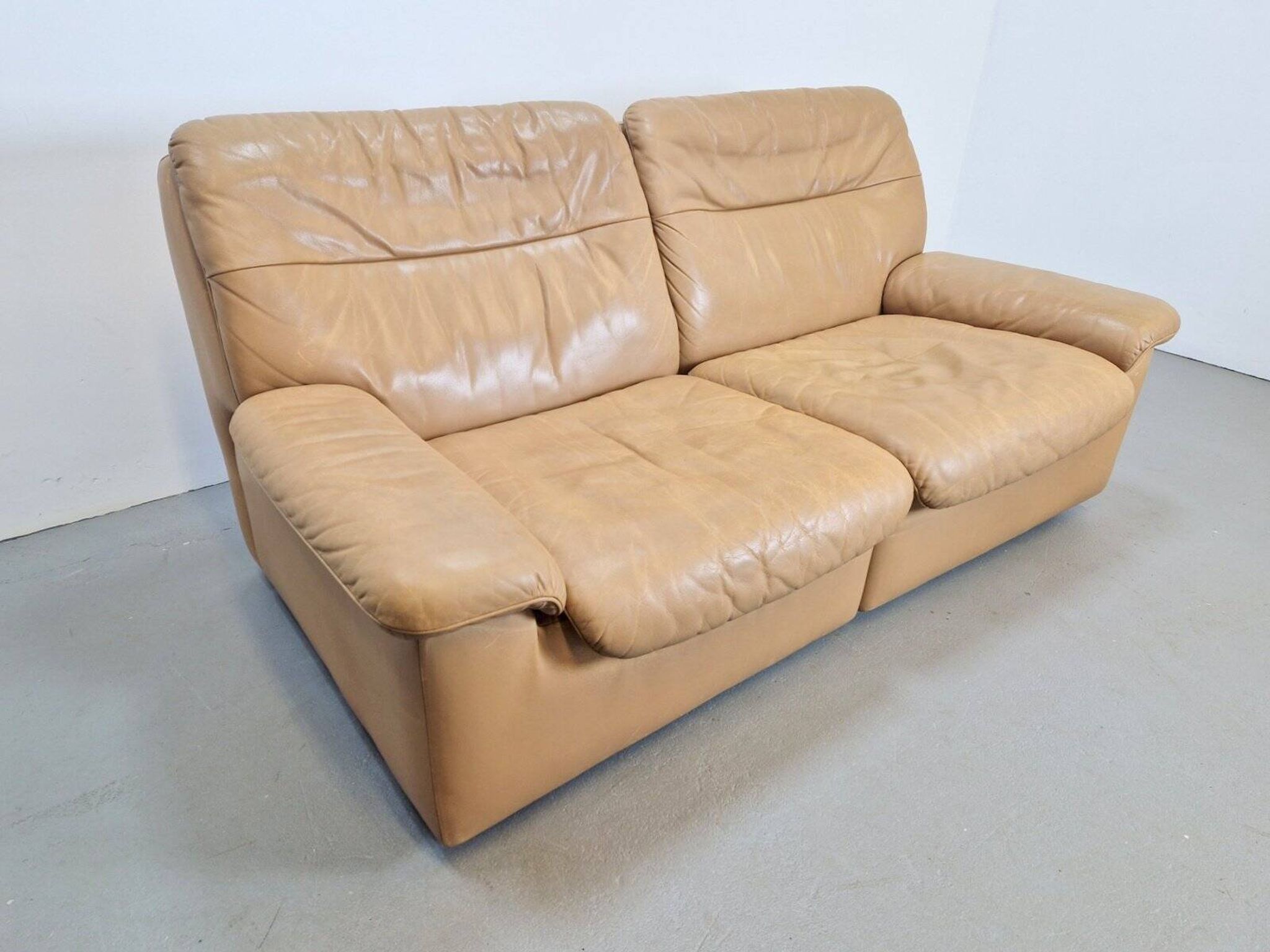 Vintage Leather DS 66 2-Seater Sofa by Carl Larsson for de Sede, 1970s
