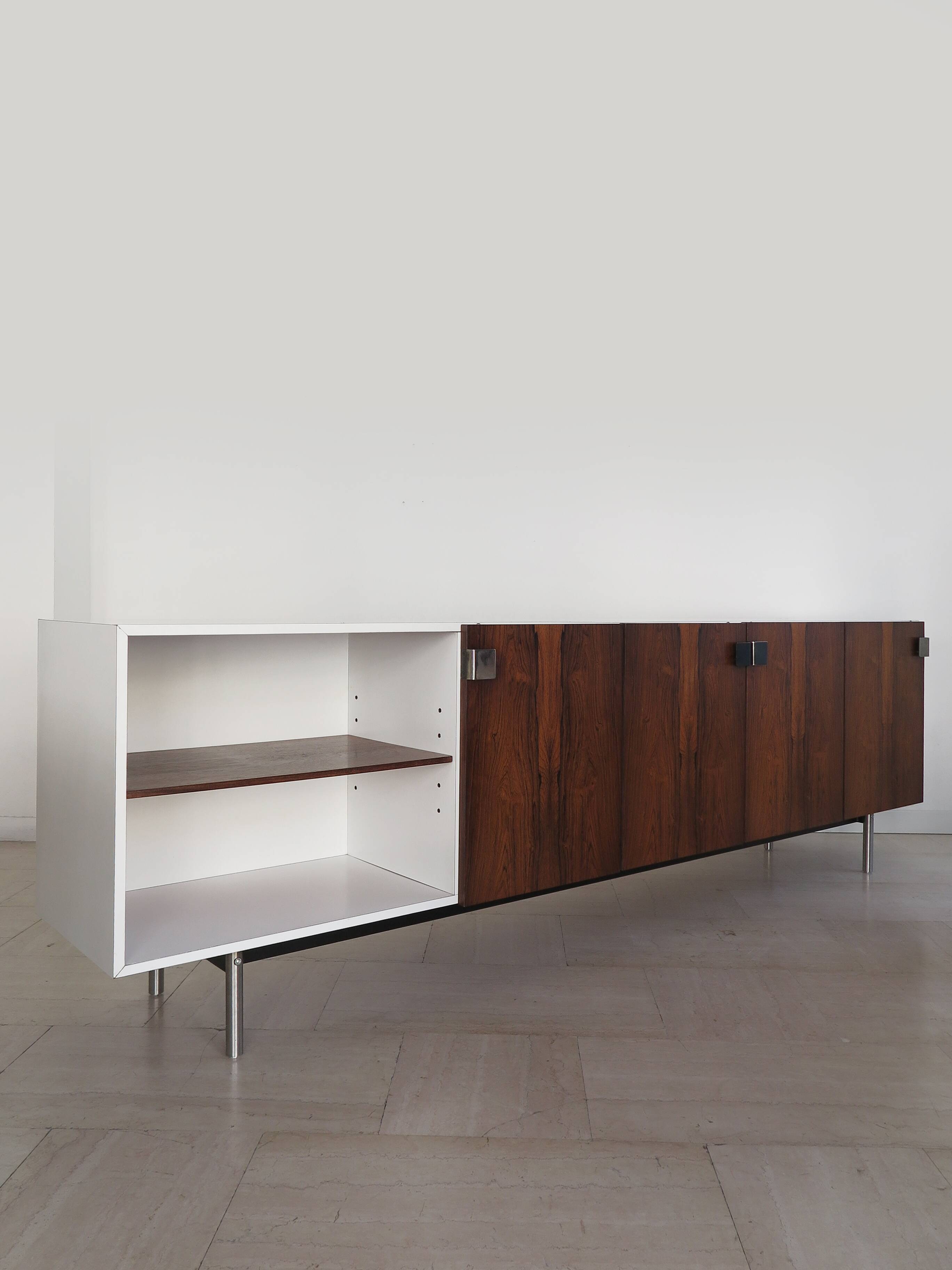Formica rosewood midcentury sideboard, Italy 1960s