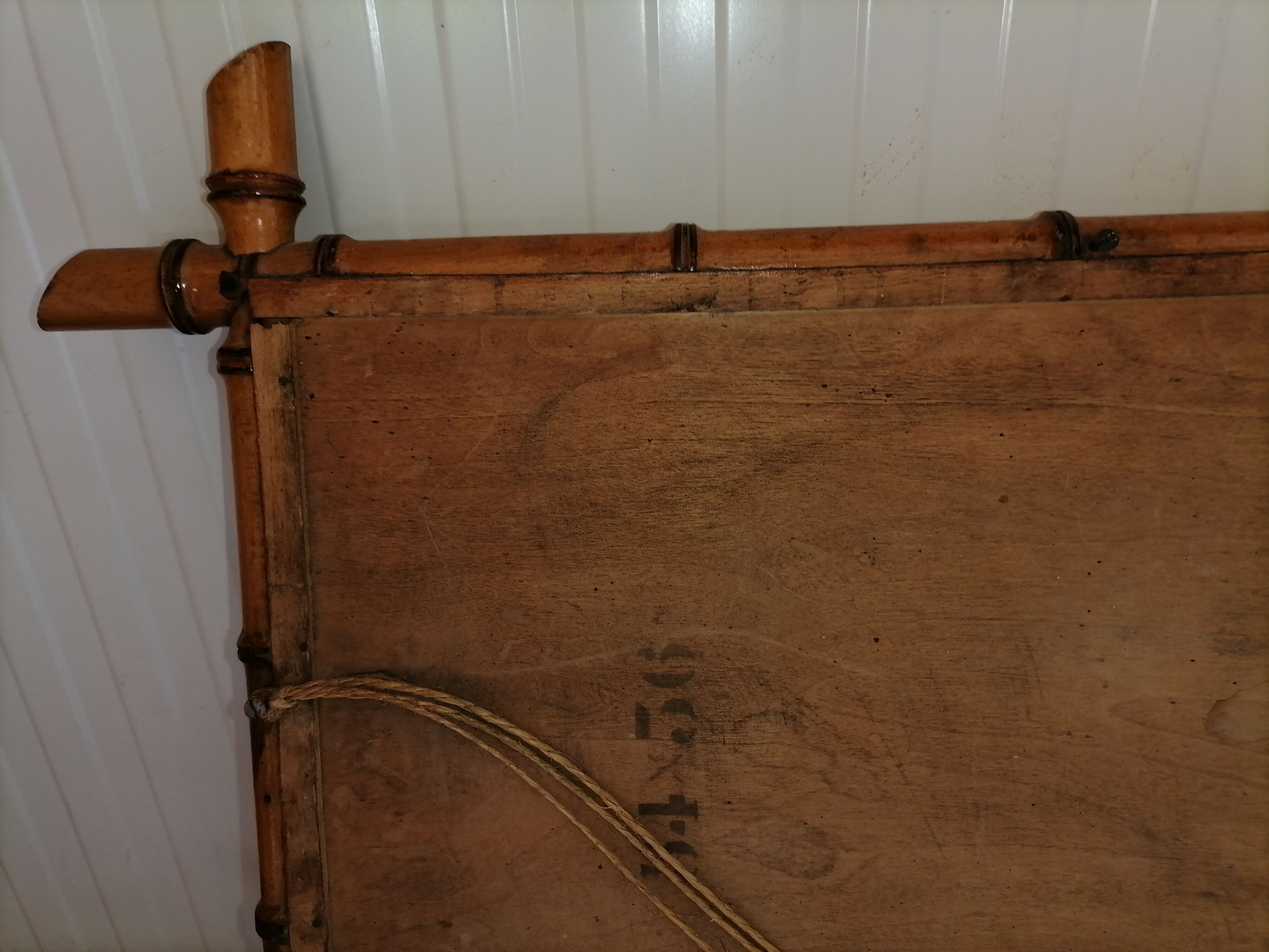 Miroir bambou ancien vintage