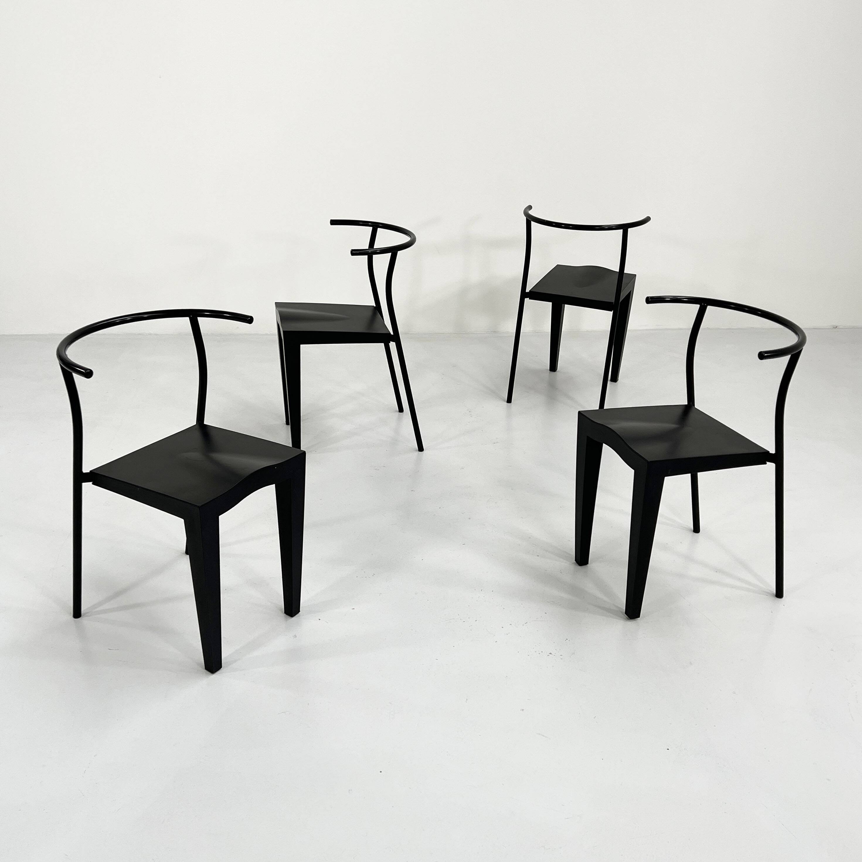 Set of 4 Dr. Glob chairs by Philippe Starck for Kartell 1980
