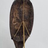 Antique African Dan Mahou passport mask with long beak, 19 cm