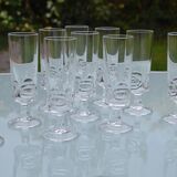 10 crystal champagne flutes