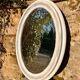 Shabby chic oval mirror