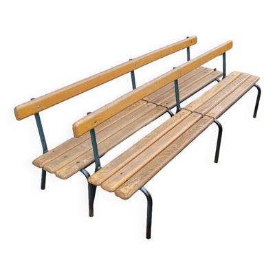 Paire de bancs d'école enfant maternelle Mullca 1950s