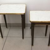 Pull-out tables on marble