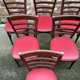 Set de 6 Chaises bistrot Brasserie bentwood bistrot chair shabby chic baumann Thonet simili cuir