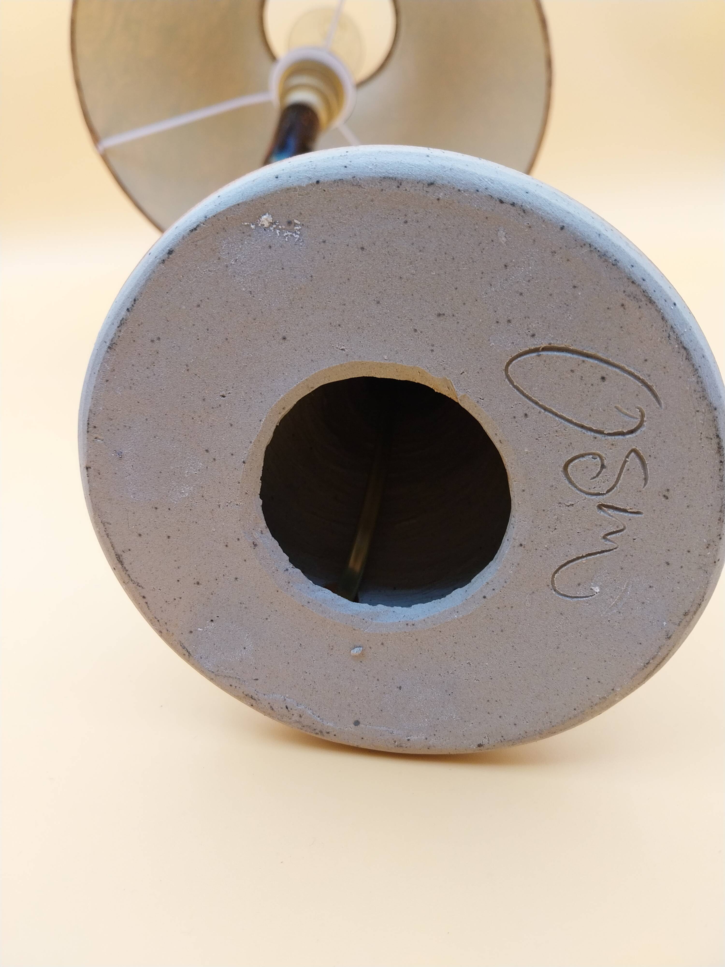 Signed ceramic lamp
