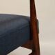 Vintage armchair natural wool blue marin modern design by H.Lis