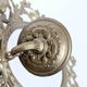 Vintage Brass Mirror Candle Holder Rococo Baroque Italy 1960s