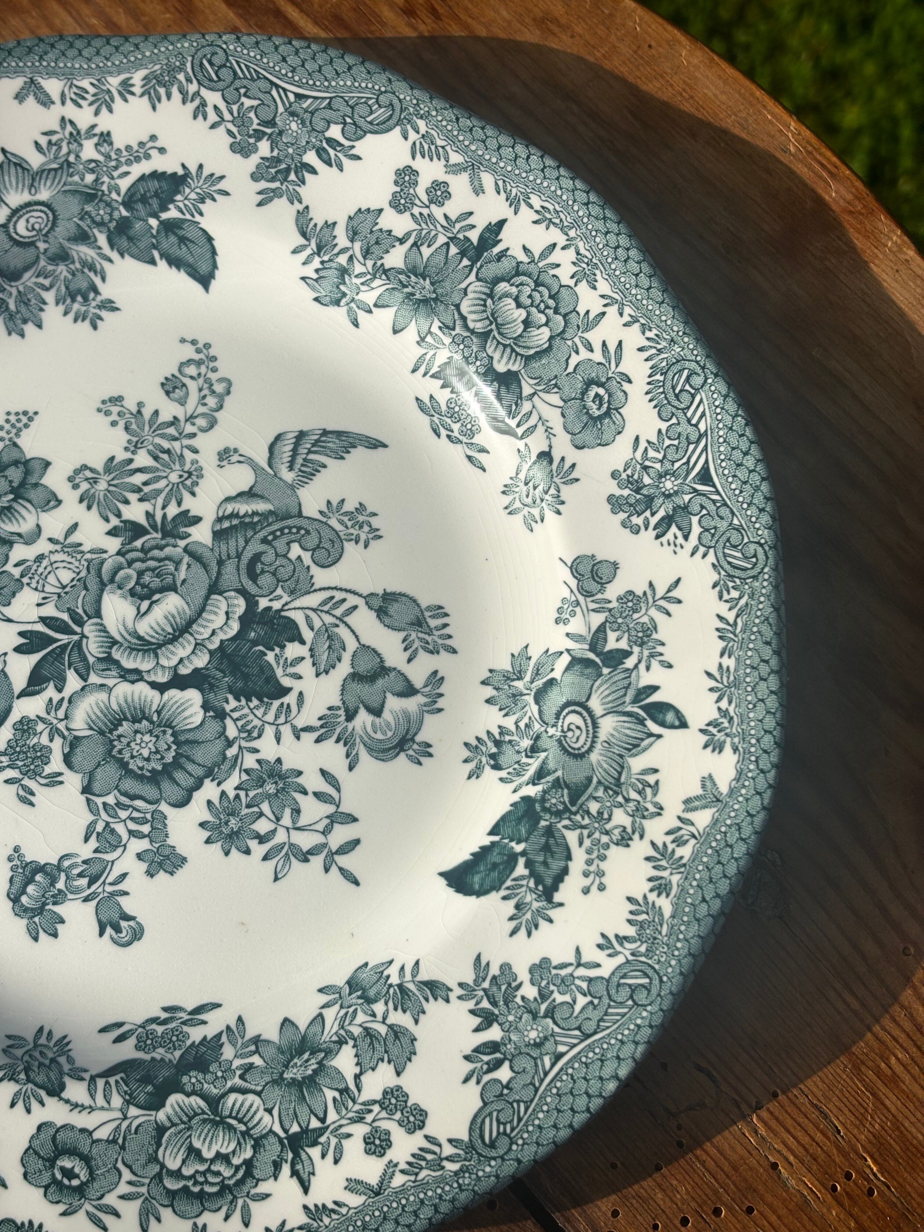 Dessert plate Enoch Wedgwood Asiatic Pheasants green