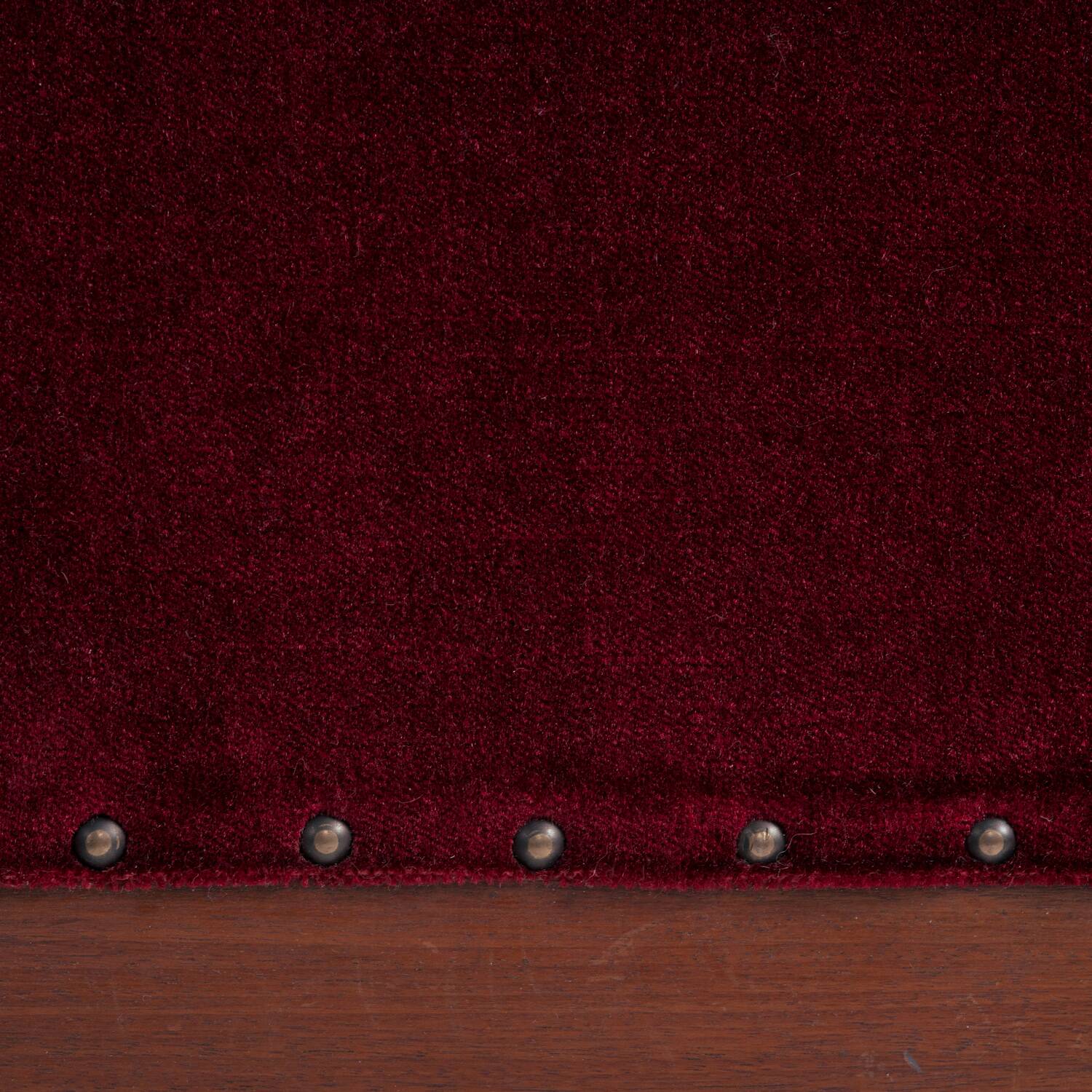 2 red velvet Amsterdam School Art Deco chairs, The Netherlands, 1930s