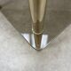 Smoked glass and gold metal side table, 1970s