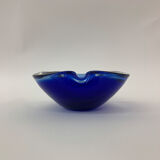 Mid century design set of 4 blue murano glass bowls , 1970's