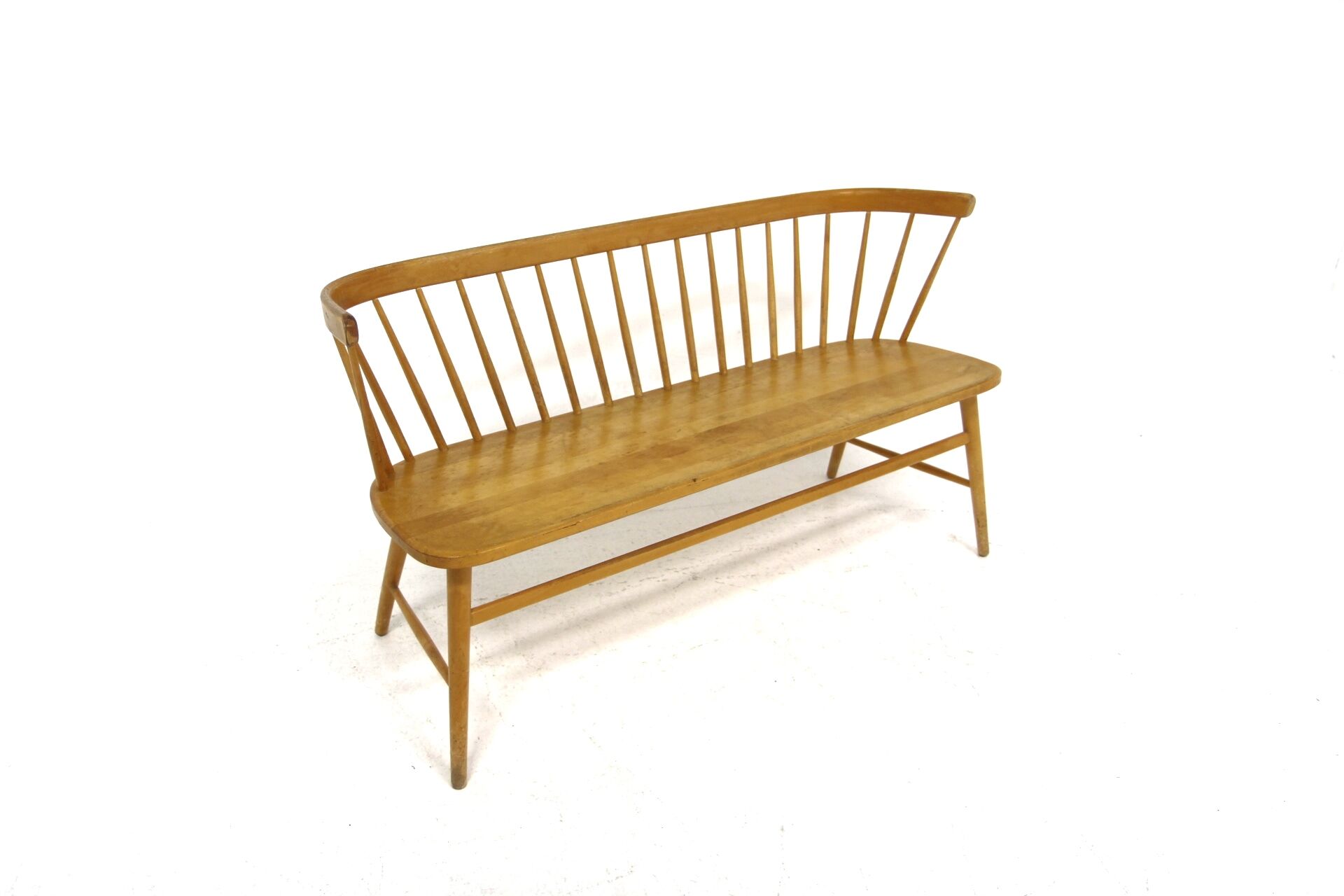 Banc scandinave  "Florida" en hêtre, frères Wigells, Suède, 1950