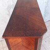 Louis XVI display cabinet in rosewood and amaranth veneer.