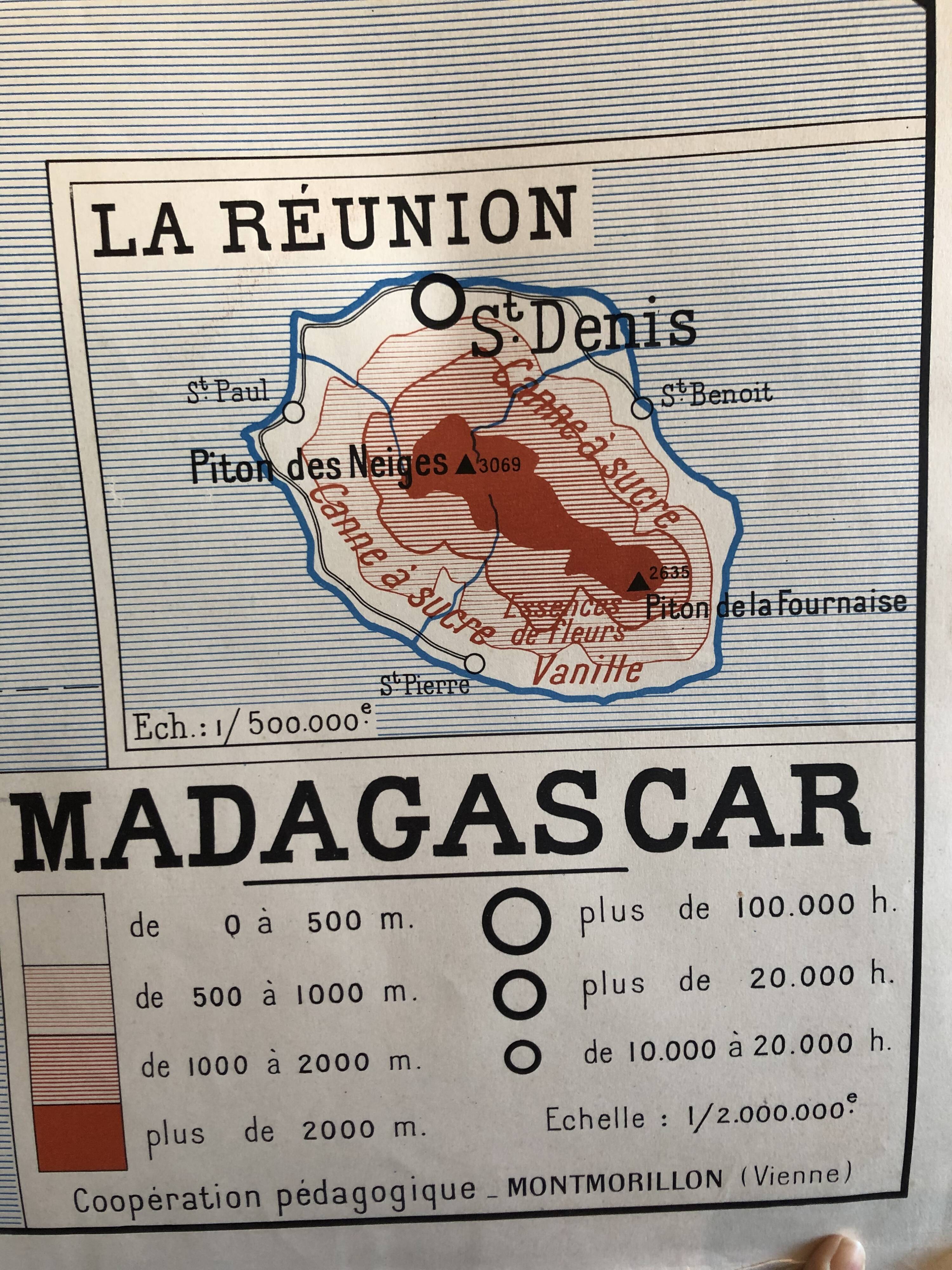 School poster Montmorillon Indochina/Madagascar