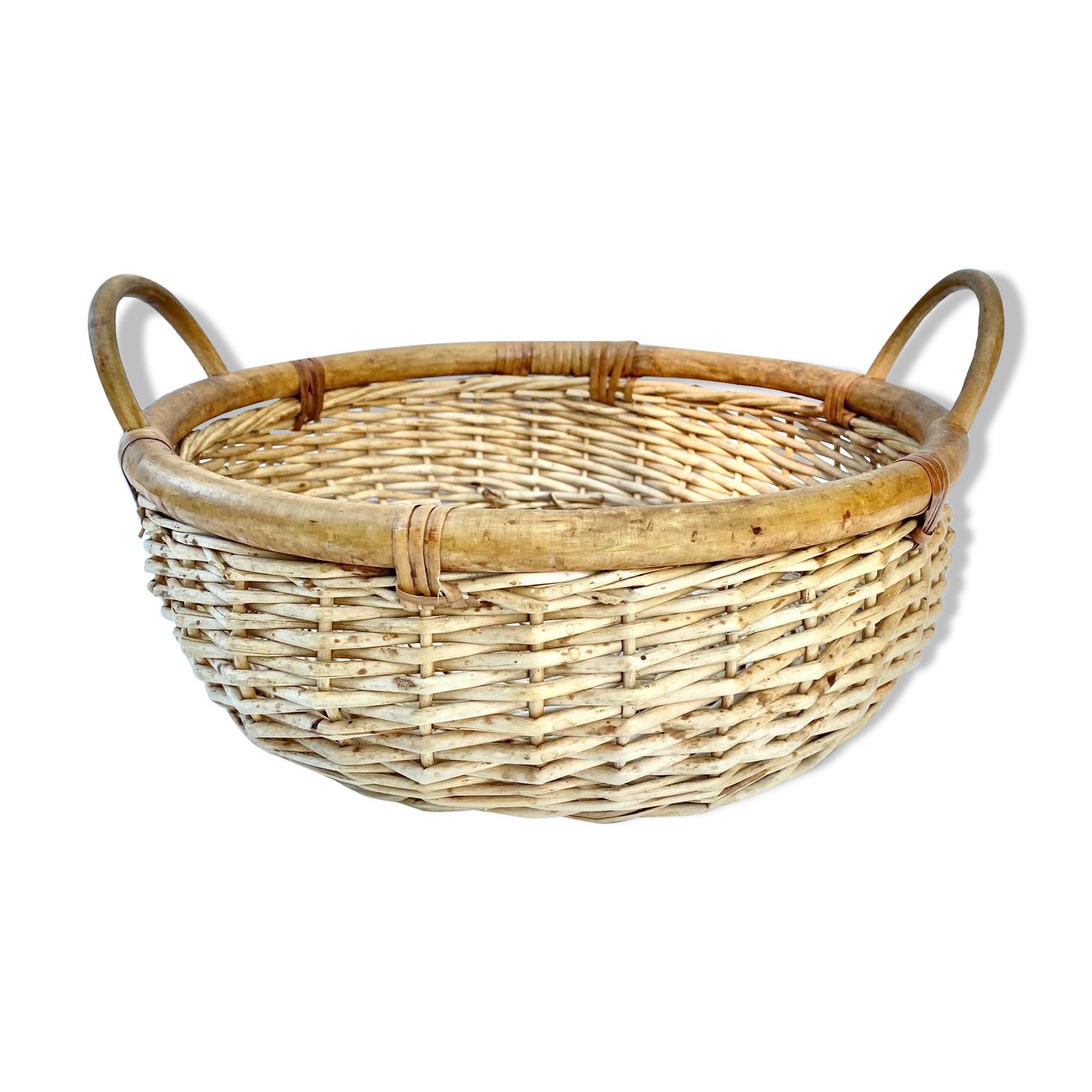 Vintage rattan basket