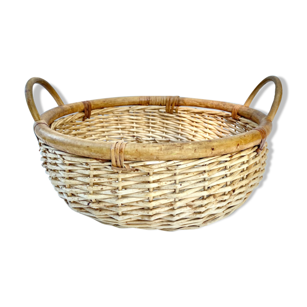 Corbeille en rotin vintage