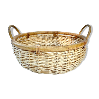 Vintage rattan basket