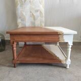 White coffee table and gold leaf