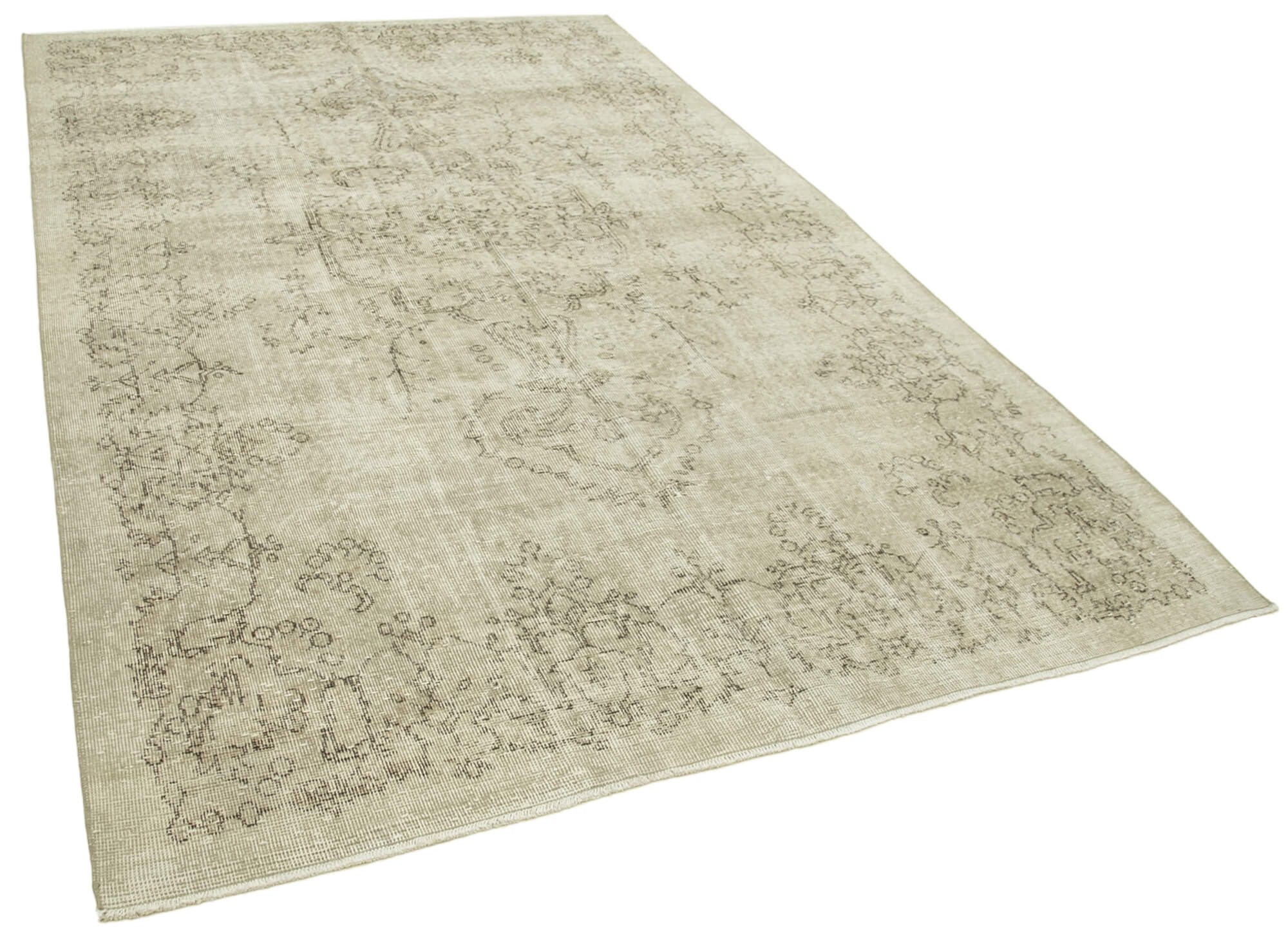 Handmade Vintage Oriental Beige Carpet 190 cm x 303 cm - 38940