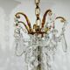 6 Light Bronze And Crystal Chandelier