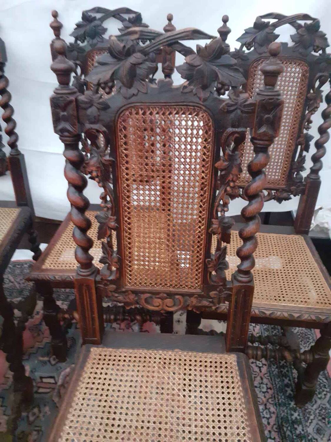 5 Louis XIII style chairs