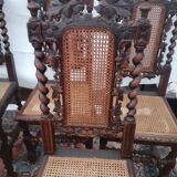 5 chaises style Louis XIII