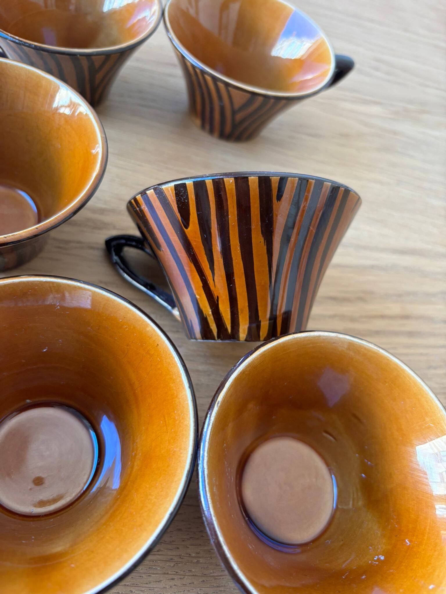 Lot Tasses & Coupelles Sarreguemines Domino