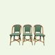 Set of 3 woven rattan bistro chairs Drucker SA