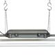 Grey Industrial Hanging Tube Light from Polam Gdansk, 1970s