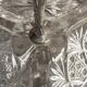 Aperitif dish or appetizer in vintage chiseled glass