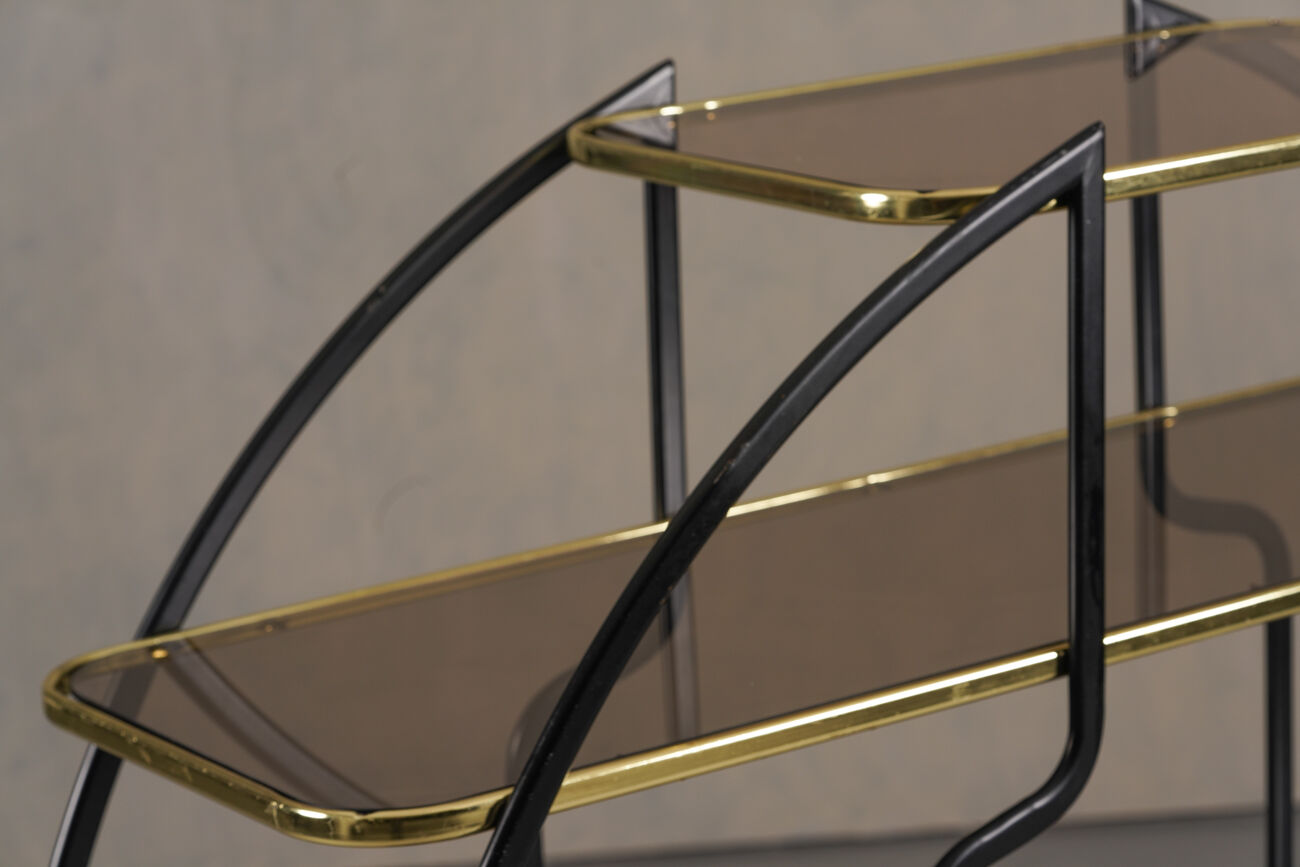 Vintage Hollywood Regency etagere shelf, Italy 1970s