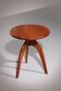 Table d'appoint ronde en noyer de fabrication italienne des années 60