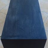 Art Deco low cabinet with two doors and shelf in walnut veneer