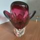 Murano art glass centrepiece bowl, ruby red, Italy, 1970s