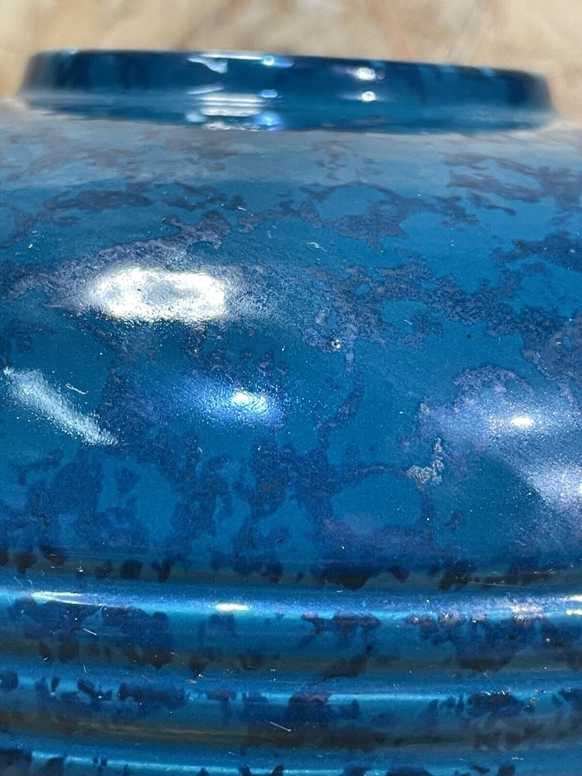 Vase ball earthenware Saint-Clement, France, art deco era