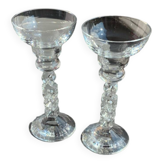 Pair of vintage crystal glasses