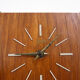 Table clock, art deco clock in Wuba Amsterdam in wood and brass. Year 50
