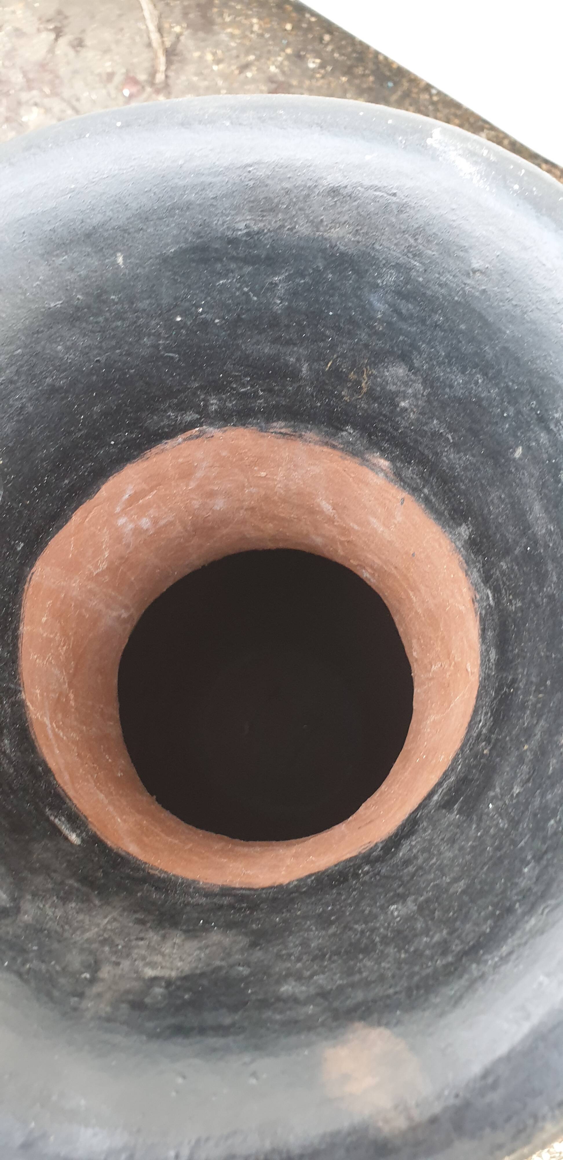 Ethnic terracotta vase seventies