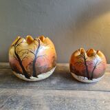 Pair of vases "snowballs" by François-Theodore Legras